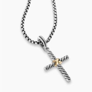 David Yurman Petite X Cross Pendant and Chain